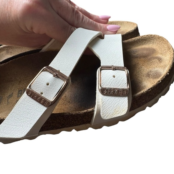 Birkenstock - Yao White Sandals with Adjustable Straps Sz 40 - Picture 6 of 11